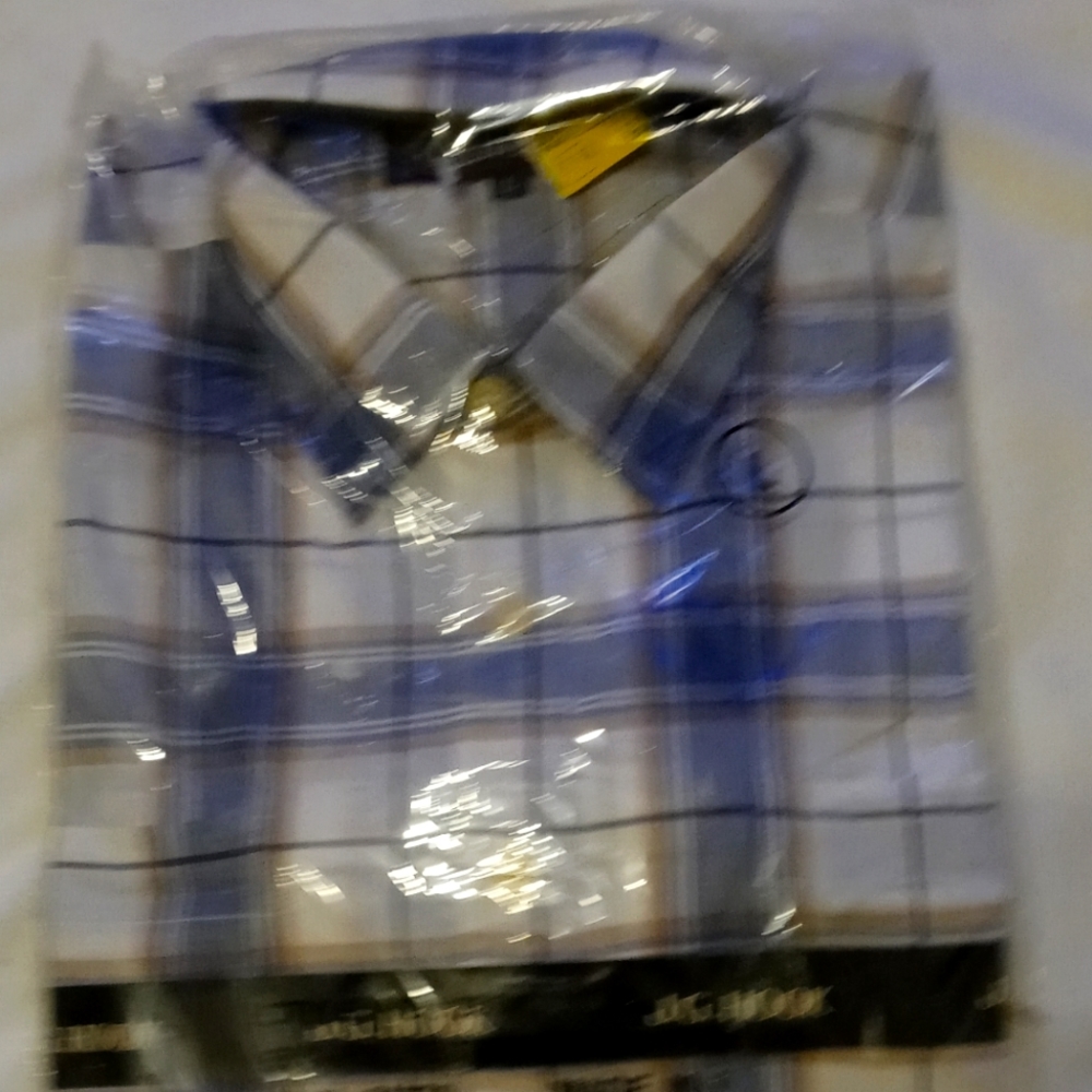 New Vintage Sportswear Shirt Plaid L  Permanent Press button up short